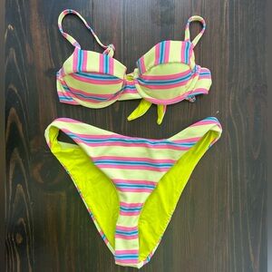 dippin daisys striped bikini